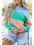 Colorblock Patchwork Drop Sweatshirt