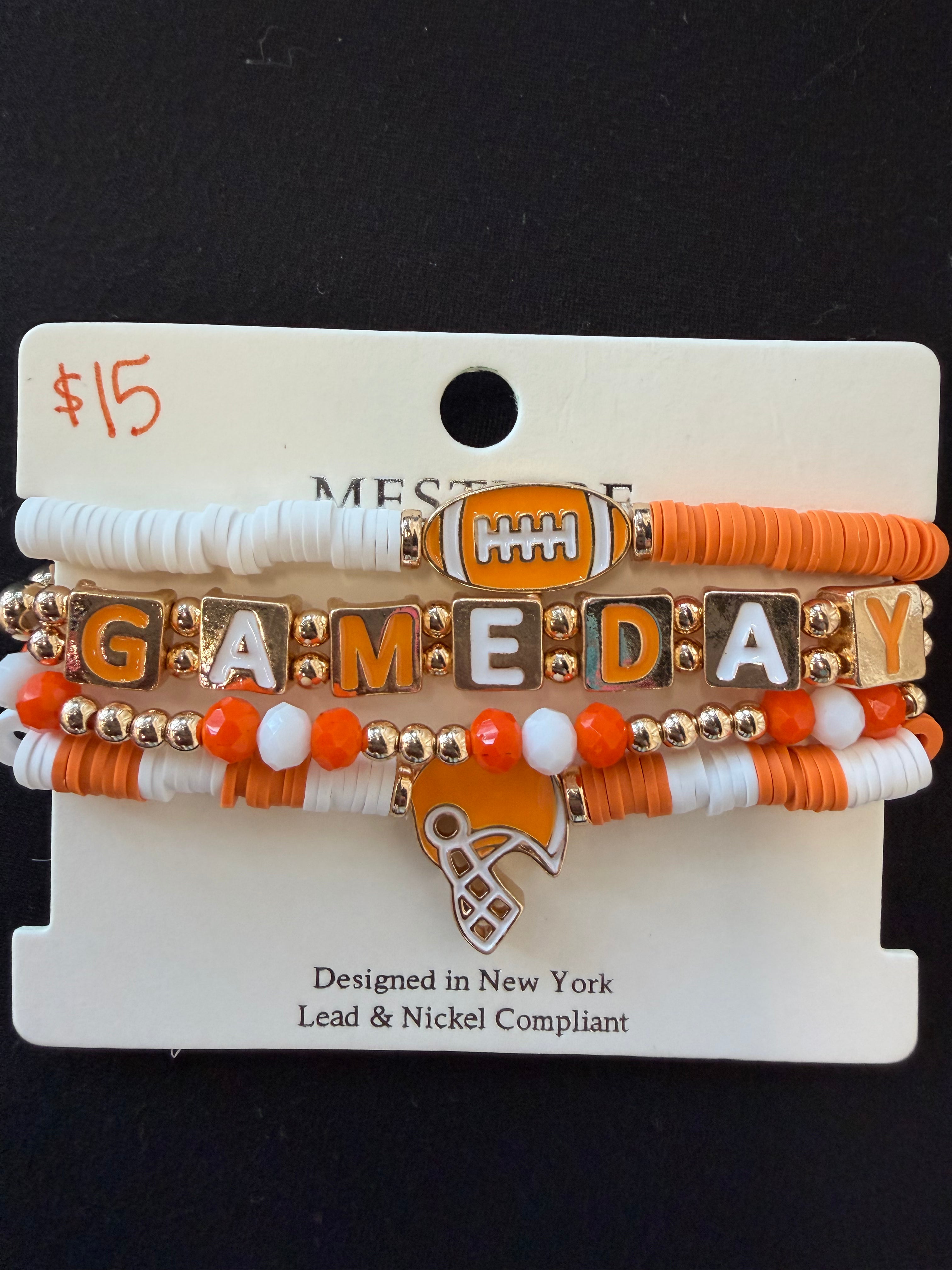 Game day bracelet set